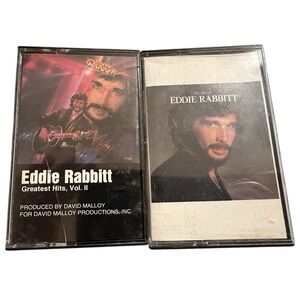 Eddie Rabbitt: The Best Of + Greatest Hits, Vol. 2. Cassette Tape‎ Lot.